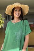 Made in Italy Sahara Star Sack Dress Garros Green